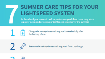 7 Summer care tips for your Lightspeed System